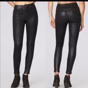 Carmar d243180 shiny black jeans